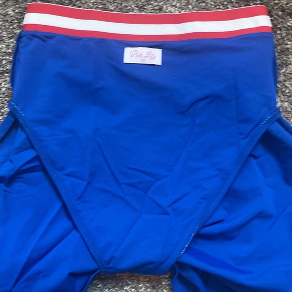 Pink Lily 2 Piece Swimsuit Sports Bra Type Top Bottoms Under Attached Skirt NWOT - Picture 10 of 10